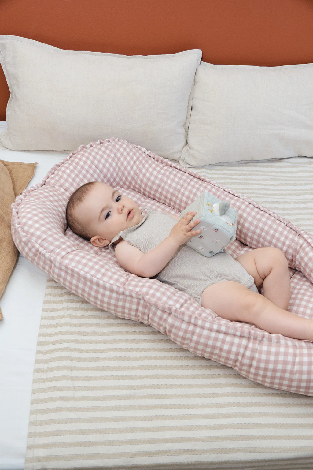 Baby nest - Dusty Rose & Carry bag