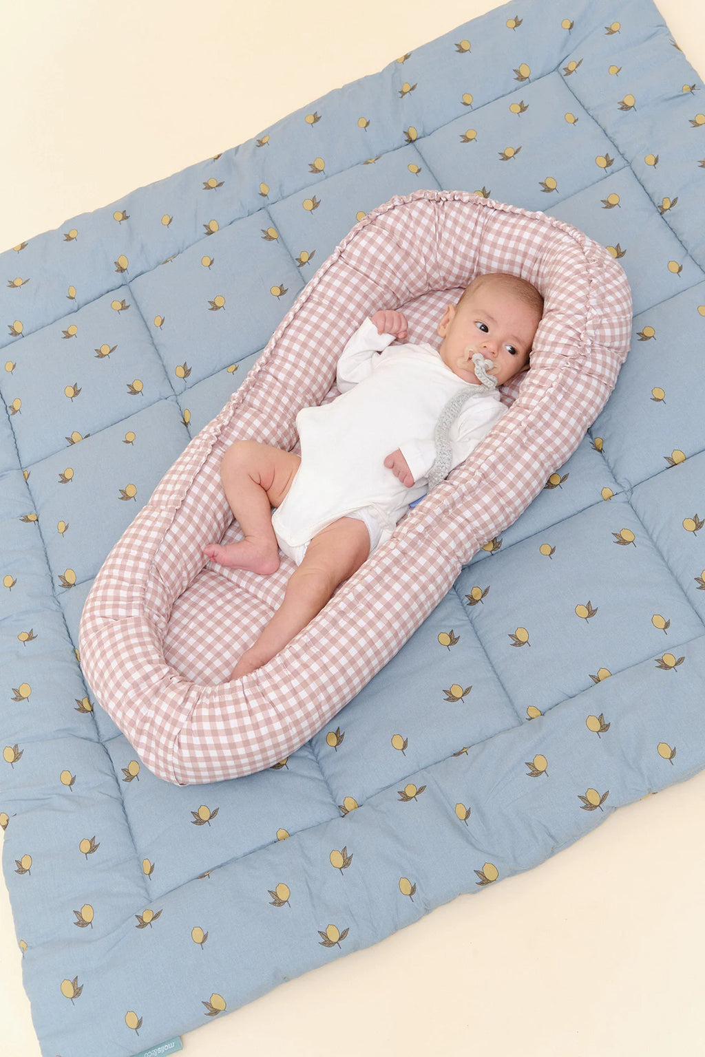 Baby nest - Dusty Rose & Carry bag