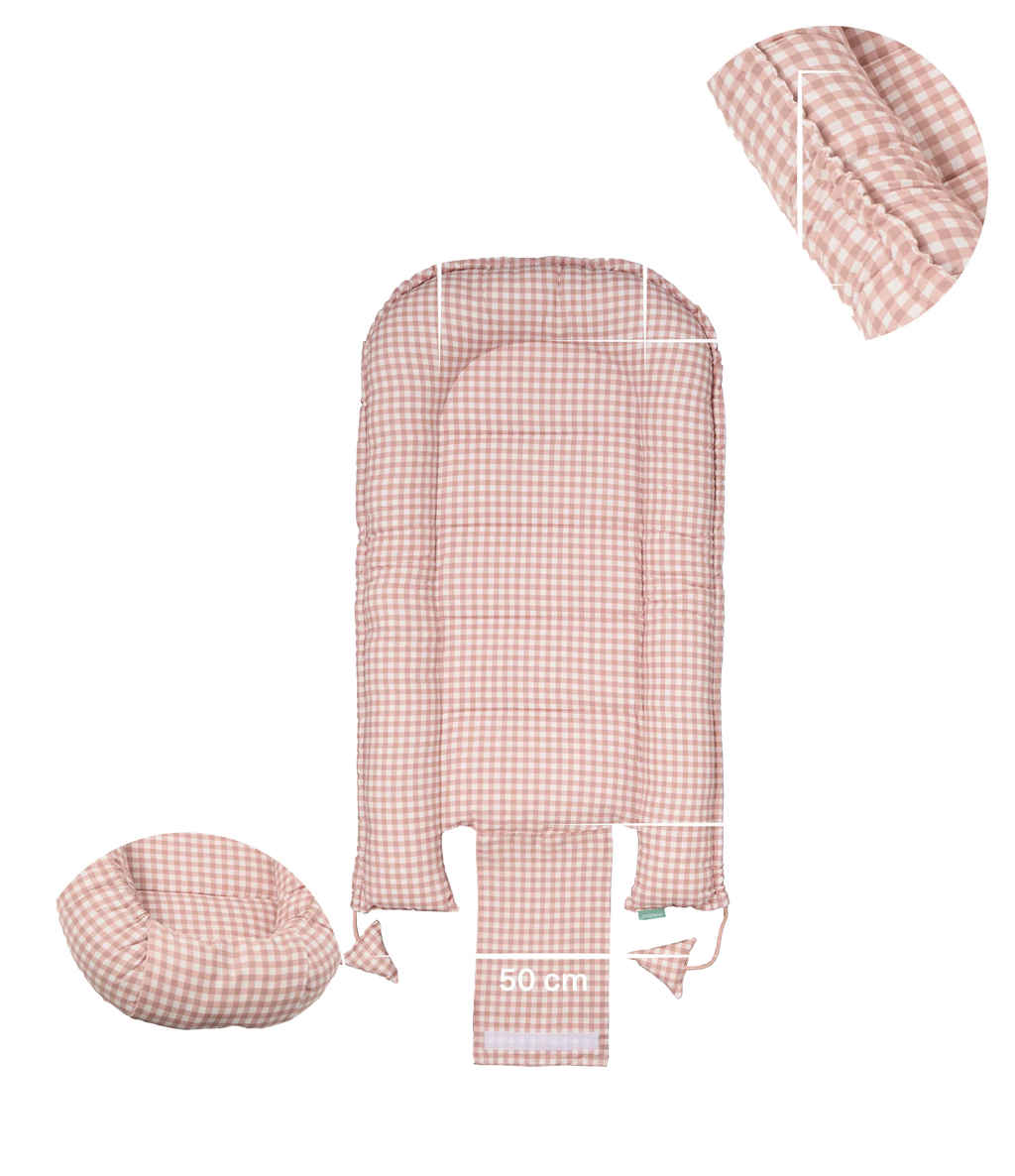 Baby nest - Dusty Rose & Carry bag