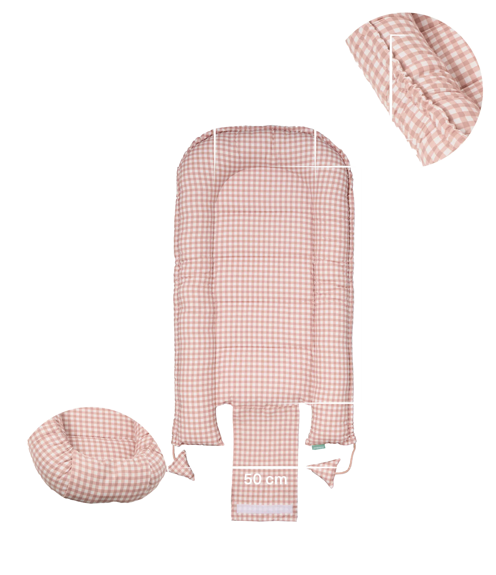 Baby nest - Dusty Rose & Carry bag