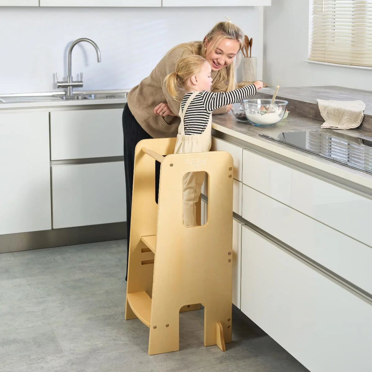 Tutti Bambini Helping Hands Montessori Toddler Learning Tower - Natural