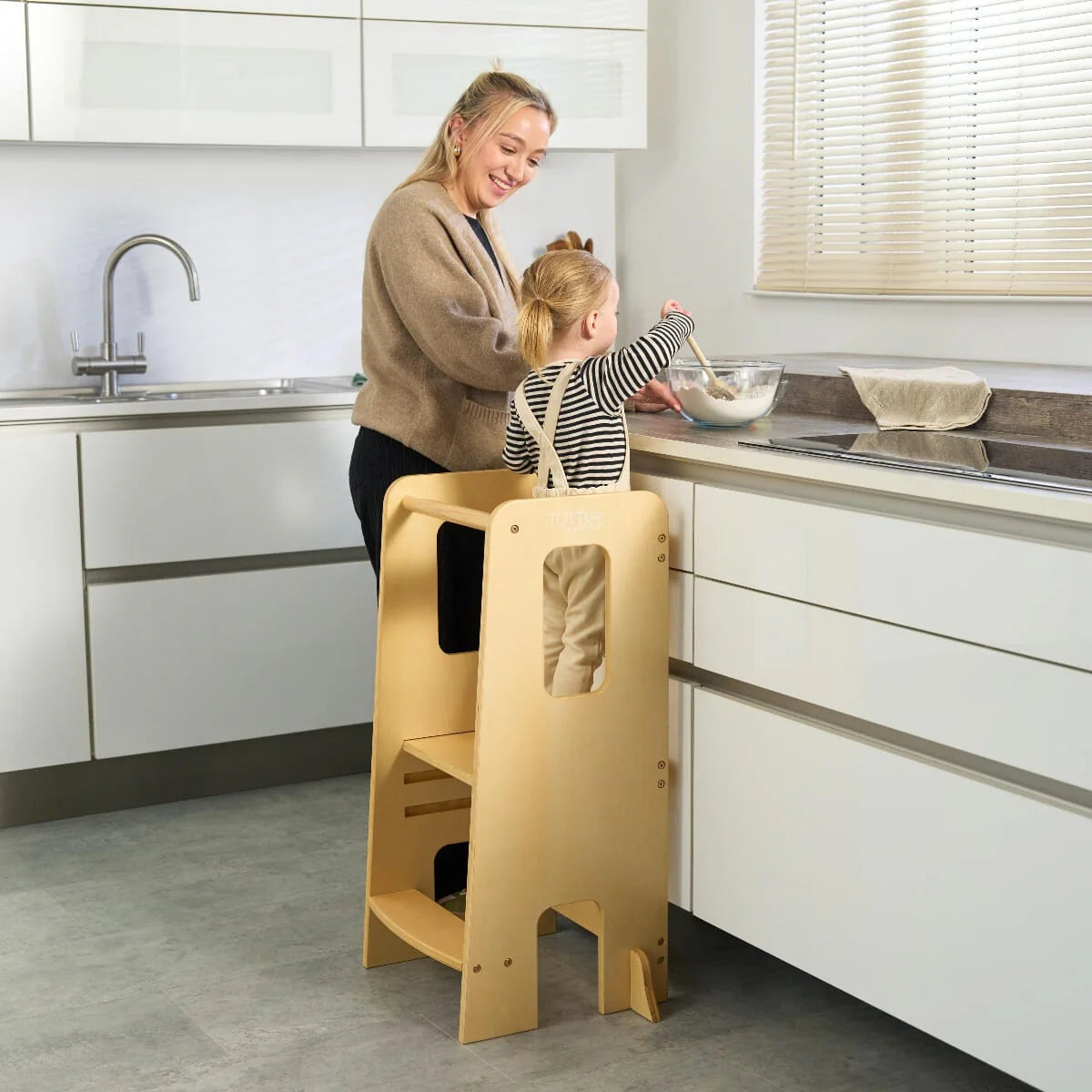 Tutti Bambini Helping Hands Montessori Toddler Learning Tower - Natural