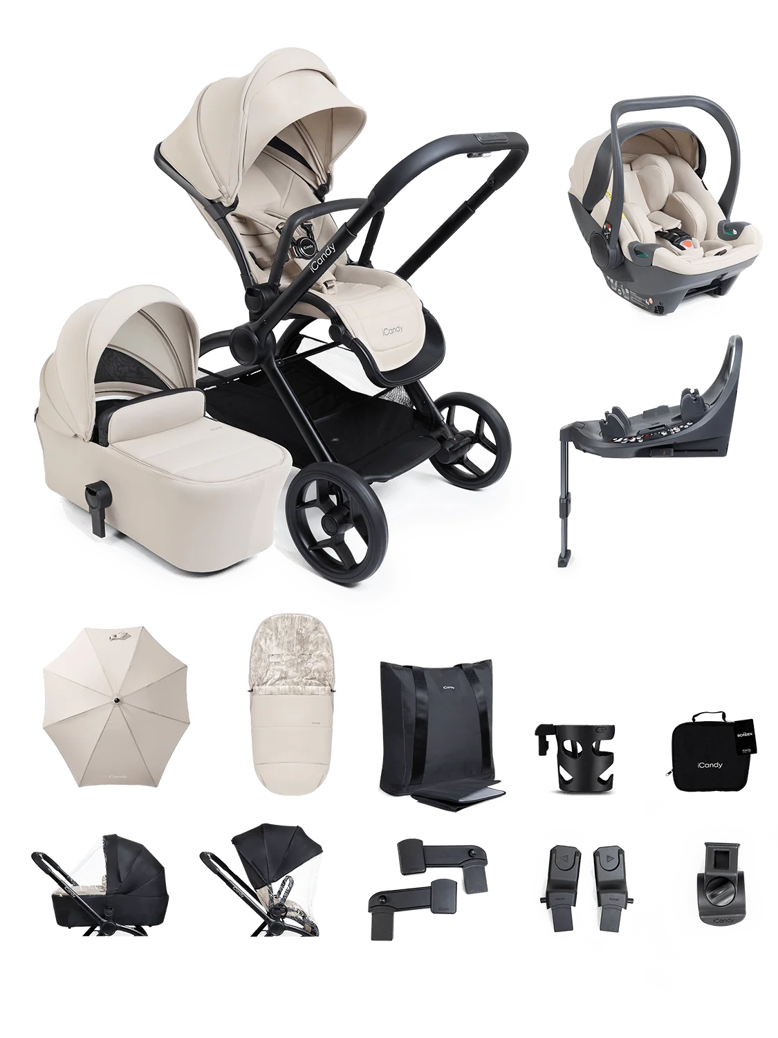 iCandy Core 2 Complete 360 Travel System - Sandstone
