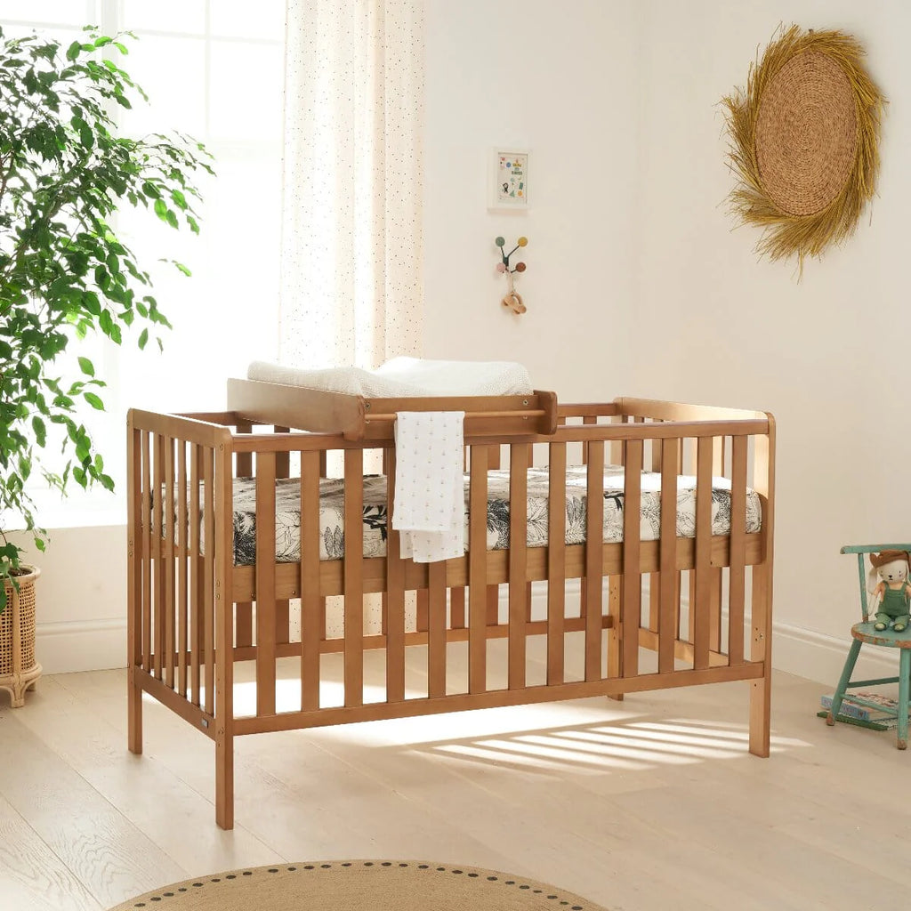 Tutti Bambini Malmo Cot Bed with Rio Furniture 3 Piece Room Set -Dove Grey & Honey Oak