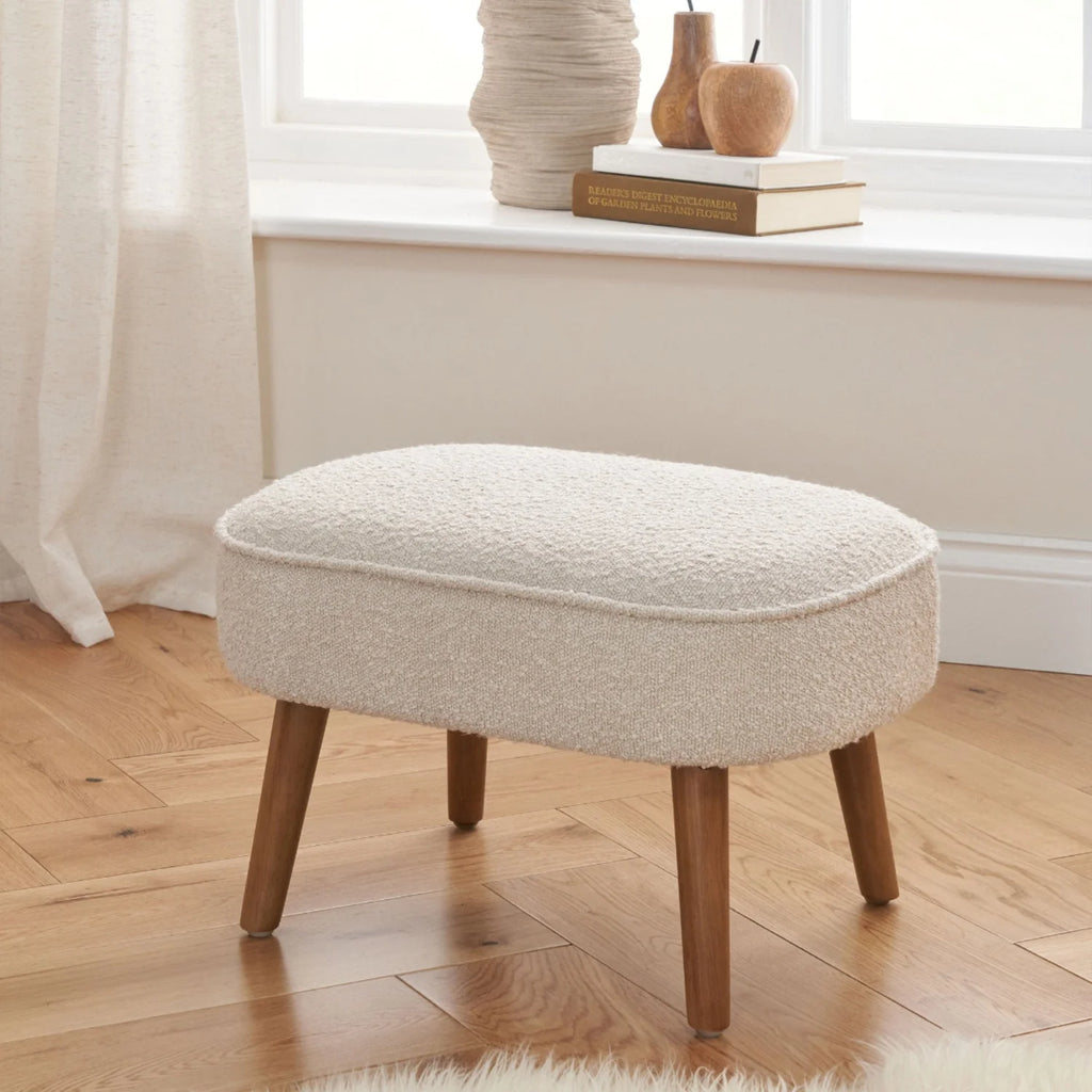 Tutti Bambini Micah Rocking Chair & Storage Footstool - Boucle Biscuit