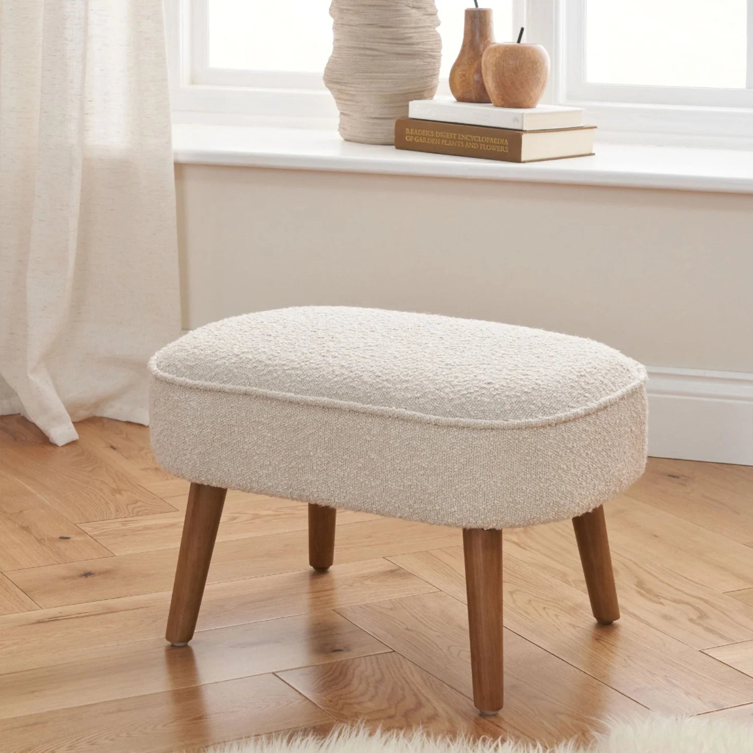 Tutti Bambini Micah Rocking Chair & Storage Footstool - Boucle Biscuit