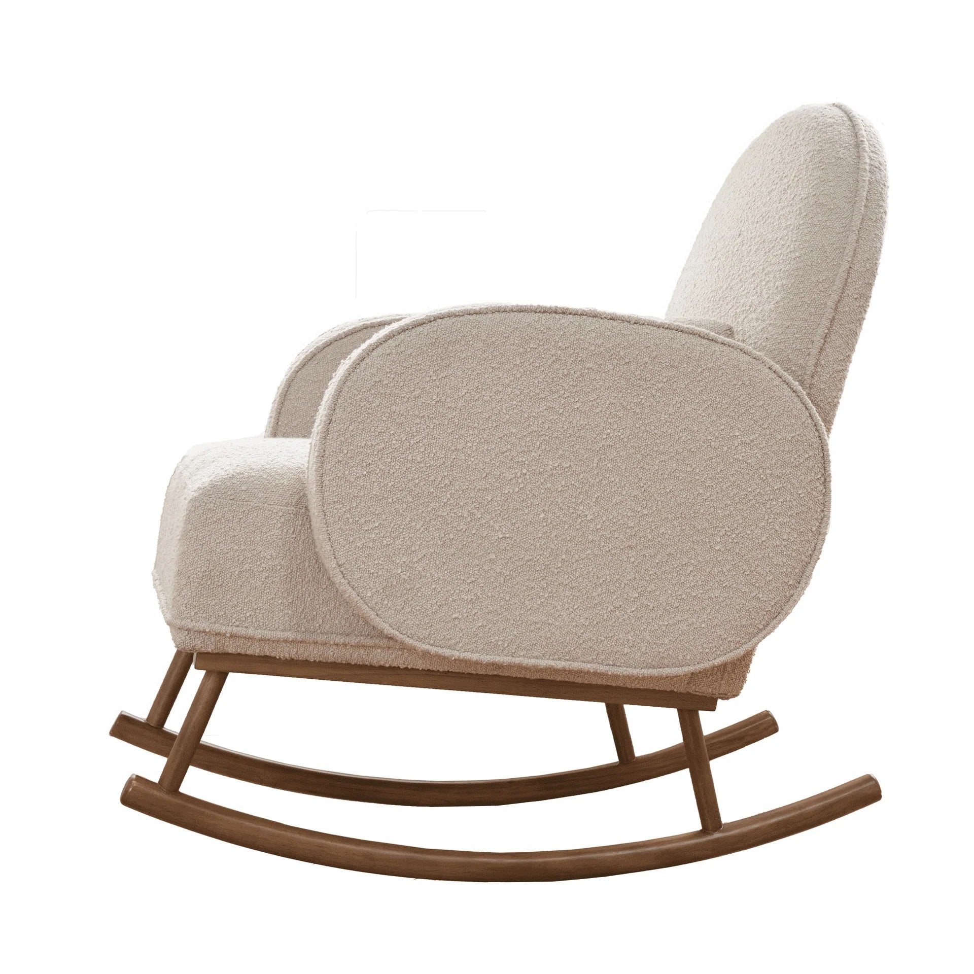 Tutti Bambini Micah Rocking Chair & Storage Footstool - Boucle Biscuit