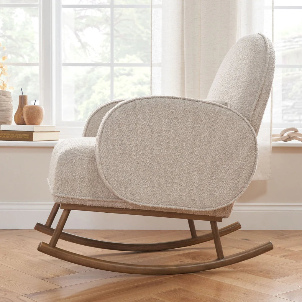 Tutti Bambini Micah Rocking Chair & Storage Footstool - Boucle Biscuit