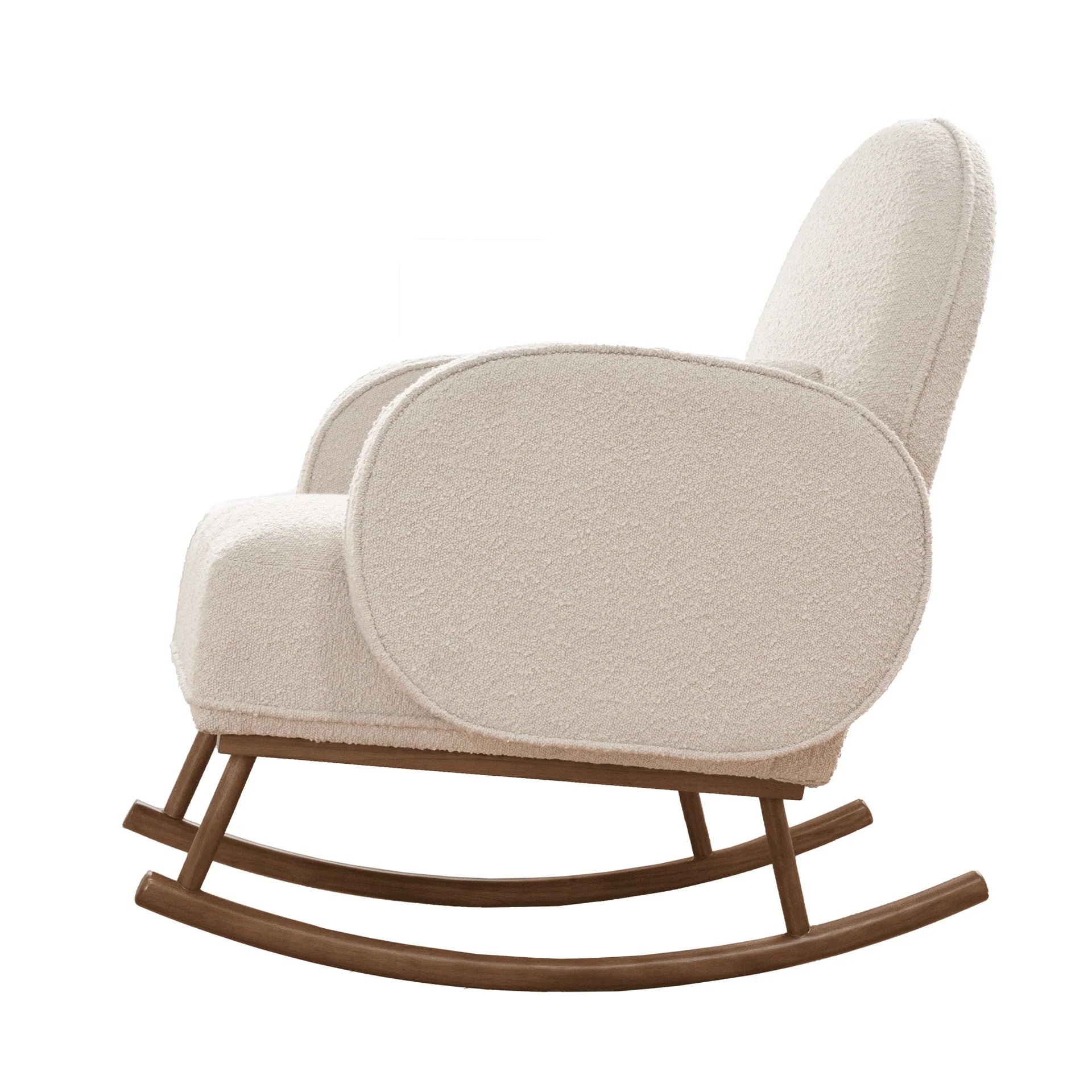 Tutti Bambini Micah Rocking Chair & Storage Footstool - Boucle Fresh Cream
