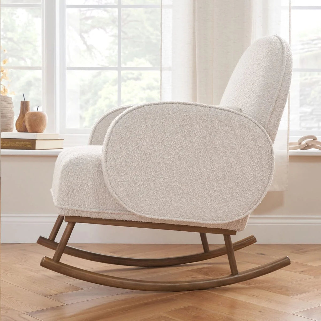 Tutti Bambini Micah Rocking Chair & Storage Footstool - Boucle Fresh Cream