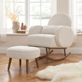 Tutti Bambini Micah Rocking Chair & Storage Footstool - Boucle Fresh Cream
