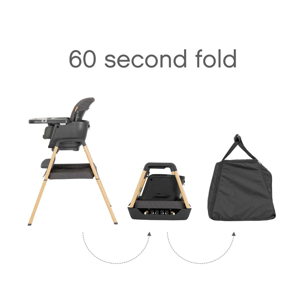 Tutti Bambini Nova Birth to 12 Years Complete Highchair Package - Grey / Oak