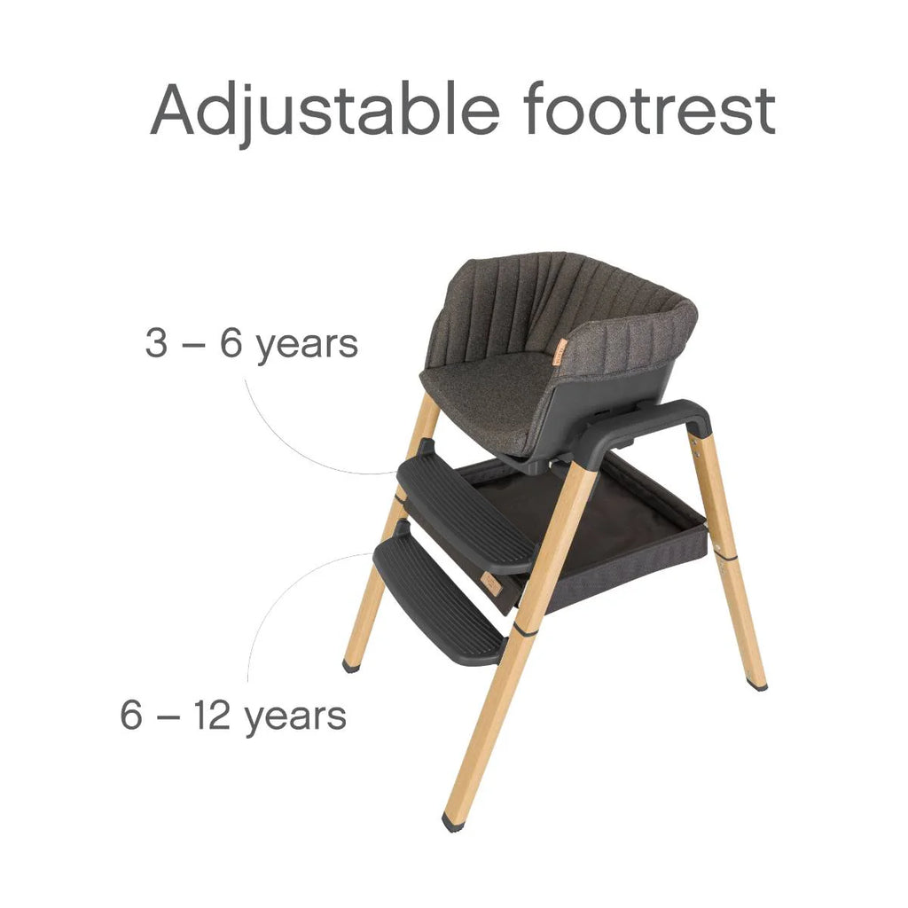 Tutti Bambini Nova Birth to 12 Years Complete Highchair Package - Grey / Oak