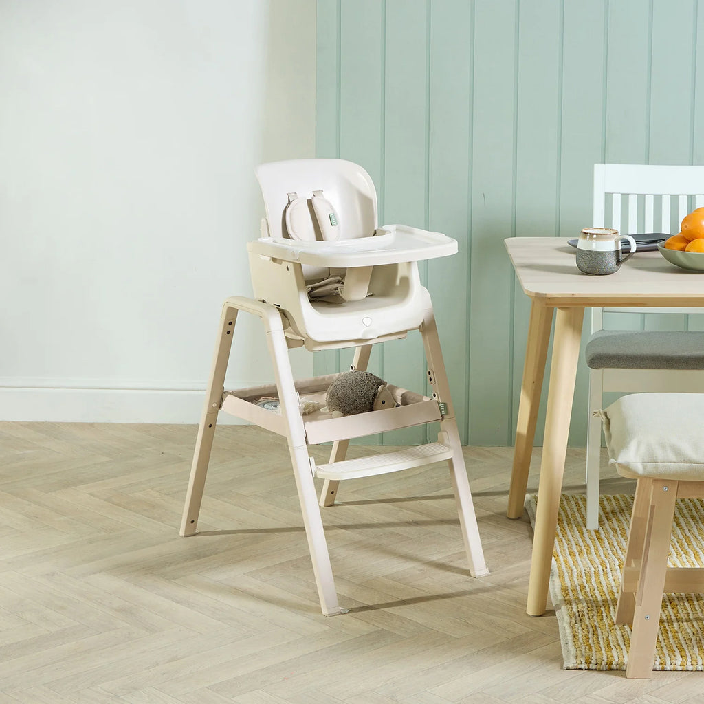 Tutti Bambini Nova Birth to 12 Years Complete Highchair Package - Ecru/Scandinavian Walnut