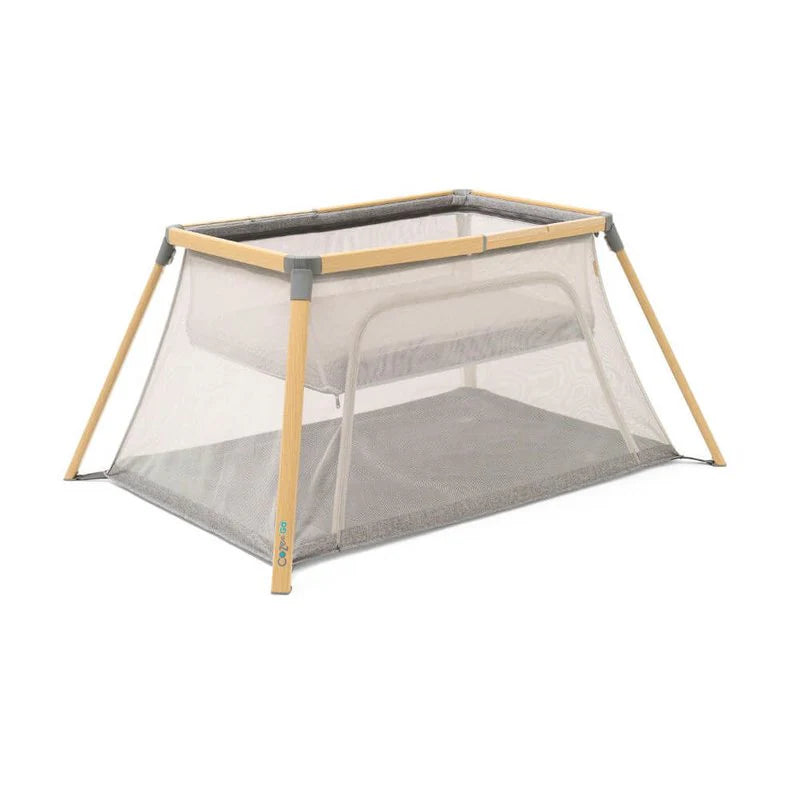 Tutti Bambini CoZee Go 3-in-1 Bassinet, Travel Cot & Playpen - Oak & Charcoal