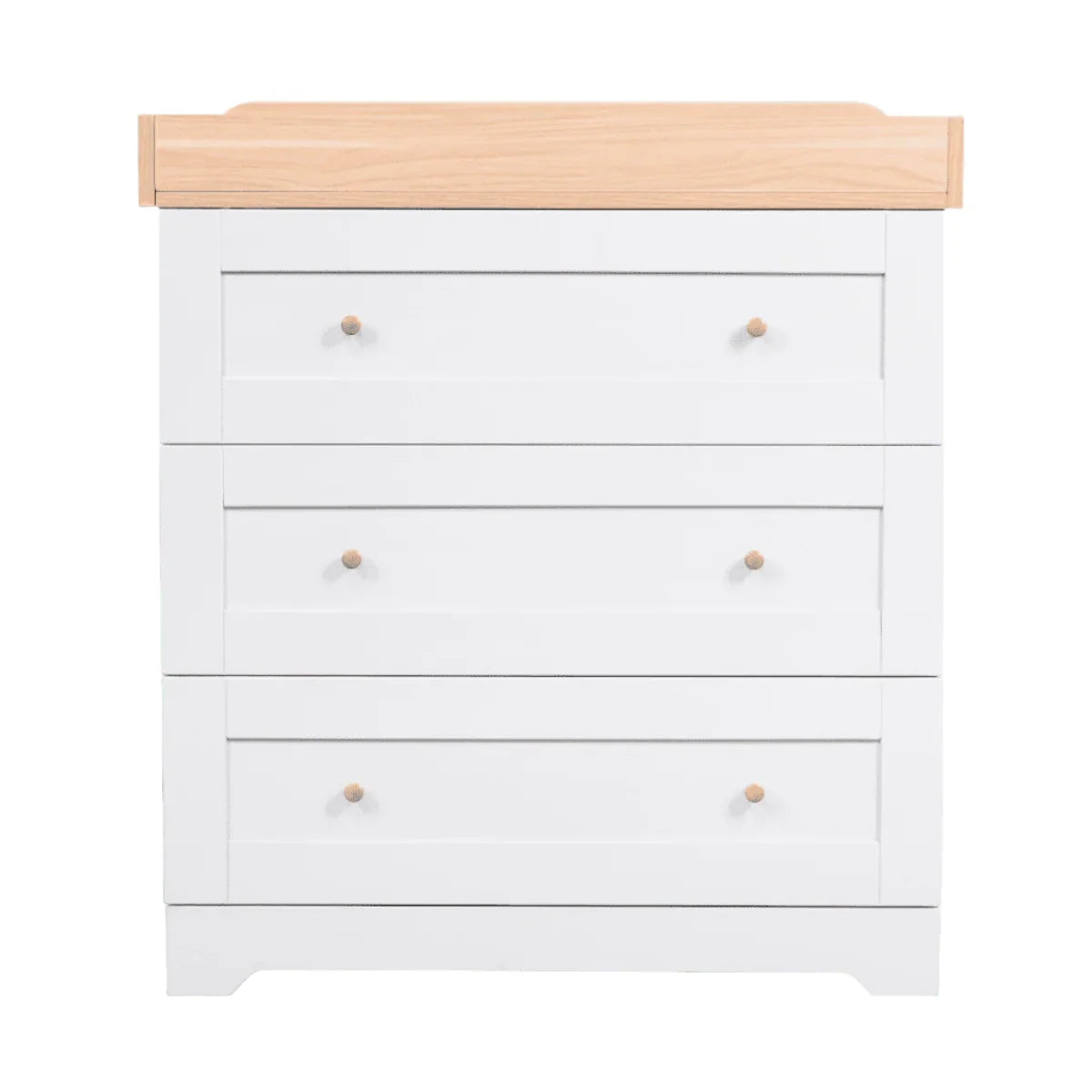 Tutti Bambini Malmo Cot Bed with Rio Furniture 3 Piece Room Set -Dove Grey & Honey Oak