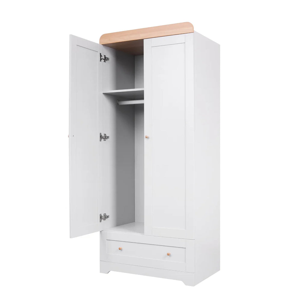 Tutti Bambini Rio Collection Wardrobe - Dove Grey & Honey Oak