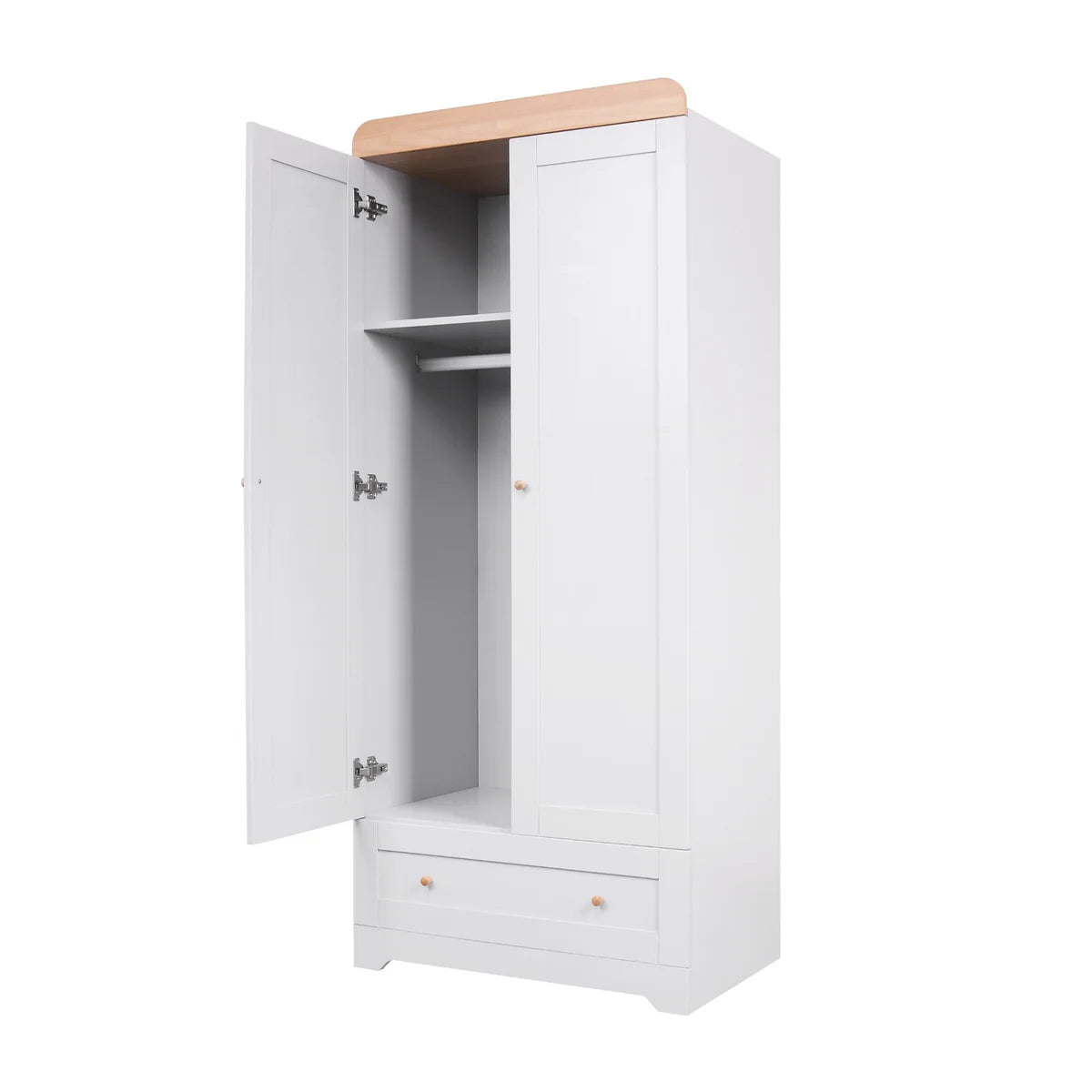 Tutti Bambini Rio Collection Wardrobe - Dove Grey & Honey Oak