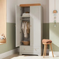 Tutti Bambini Rio Collection Wardrobe - Dove Grey & Honey Oak
