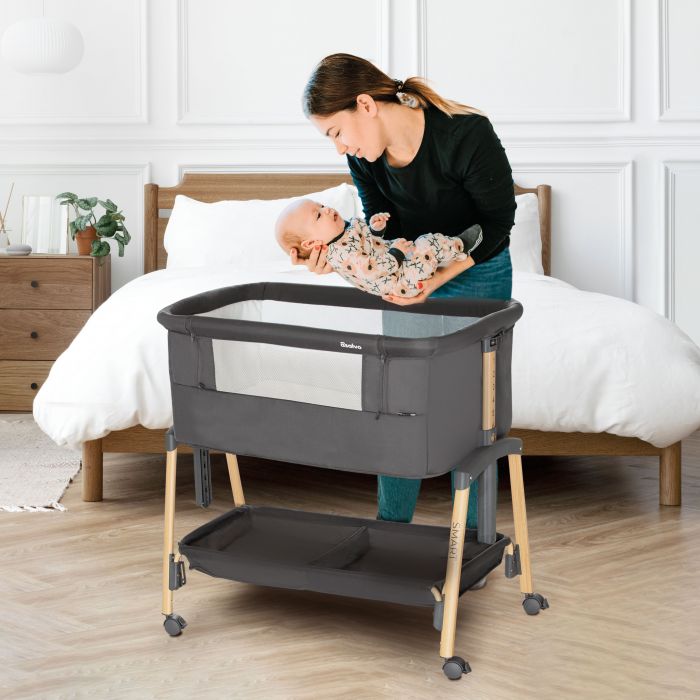 Asalvo Bedside Crib Smart - Grey