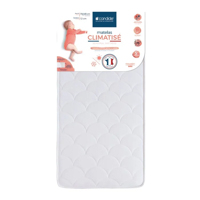 Candide Seasonal Climatise Cot Bed Mattress 140x70x12cm
