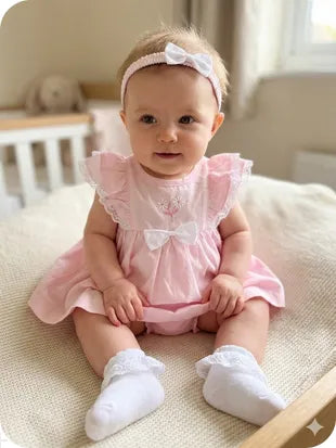 Rock a Bye Baby Pink Dress 3 pc set