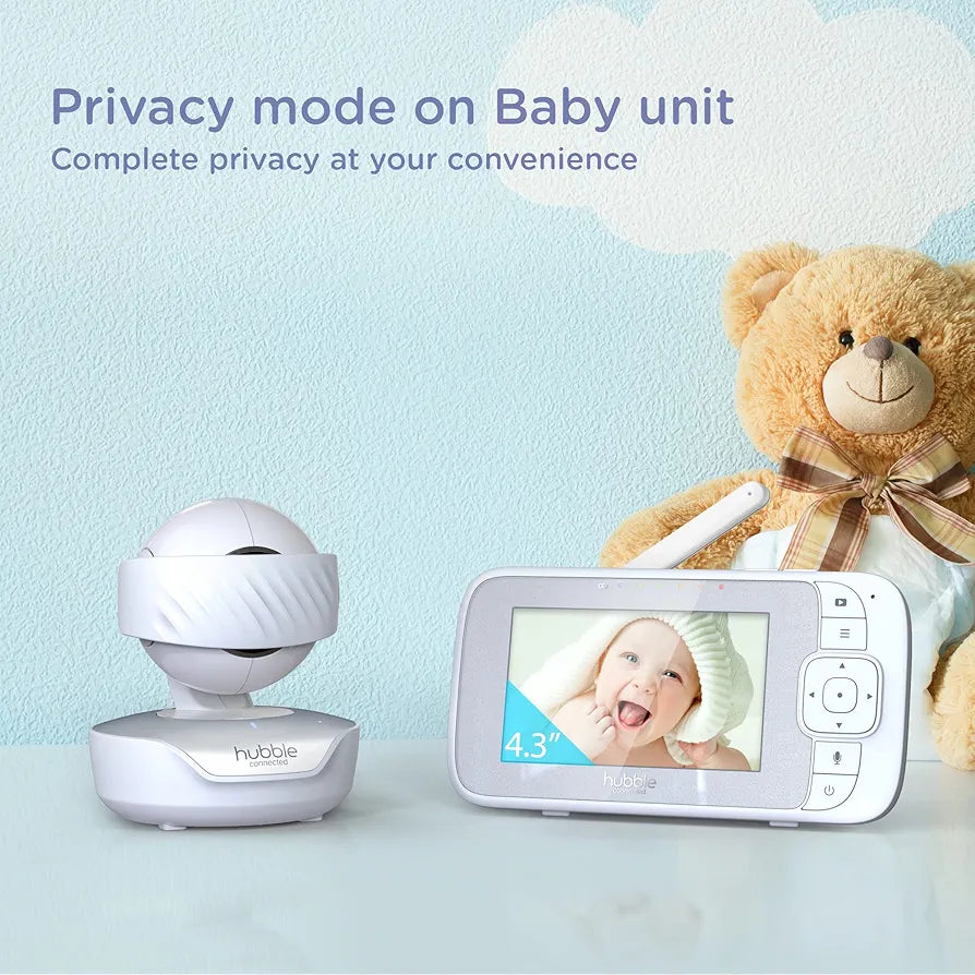 Hubble Connected Nursery View Select 4.3" Video Baby Monitor with Pan Tilt and Zoom
