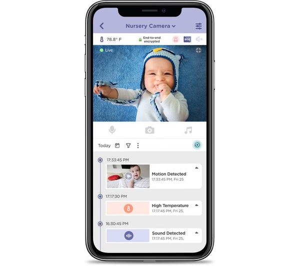 Hubble Nursery Pal Link Premium 5" Smart Baby Monitor - White