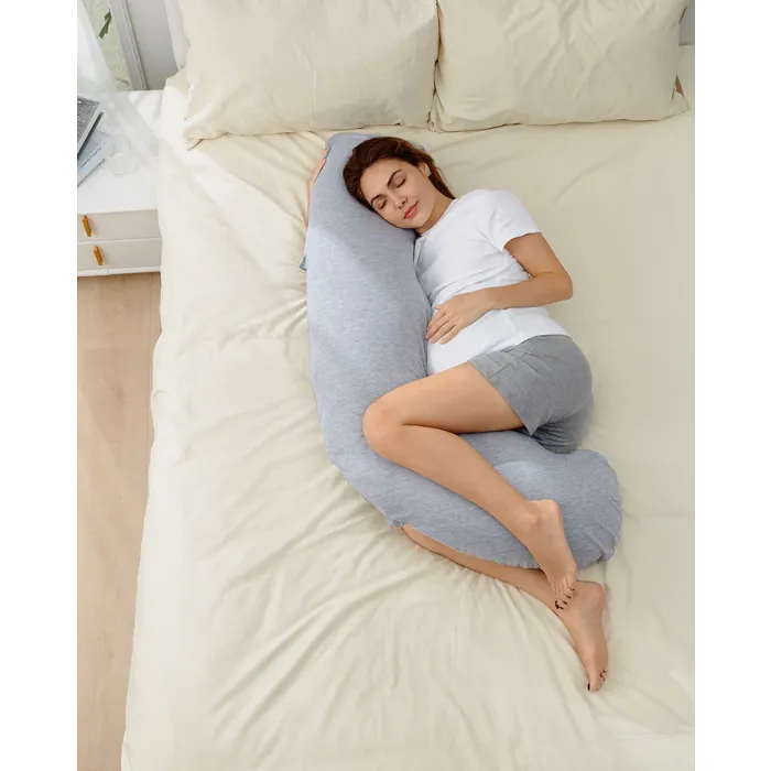 Momcozy J-Shaped Pregnancy Body Pillow