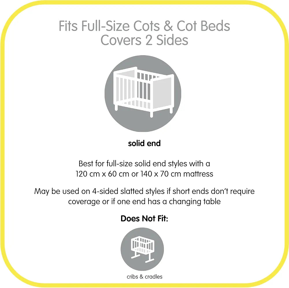 Breathable Baby Mesh Cot Liner - Pink Stars