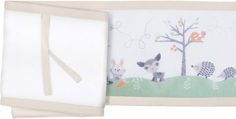 Breathable Baby Mesh Cot Liner - Woodland Walk