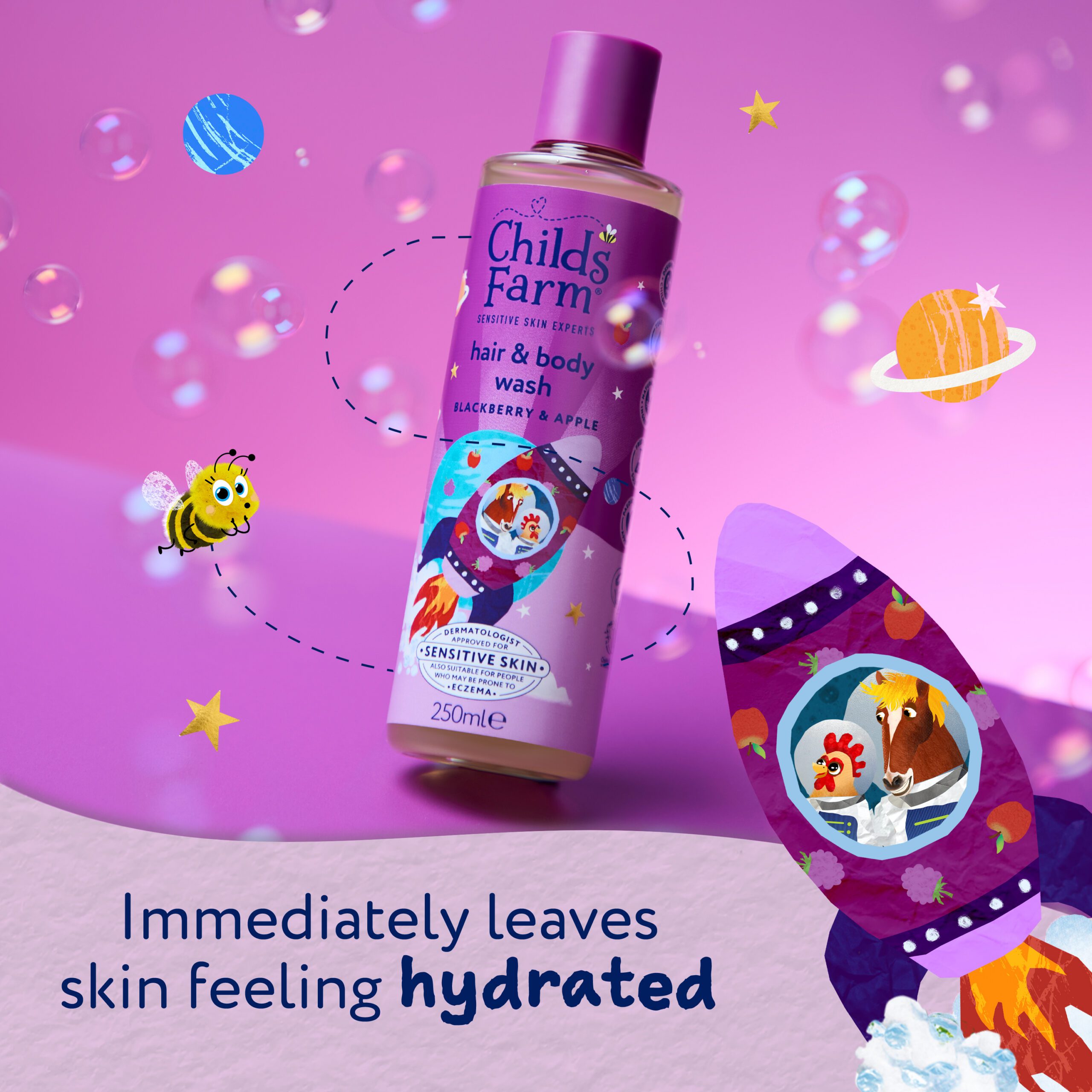 Childs Farm Hair & Body Wash, Blackberry & Apple 250ml