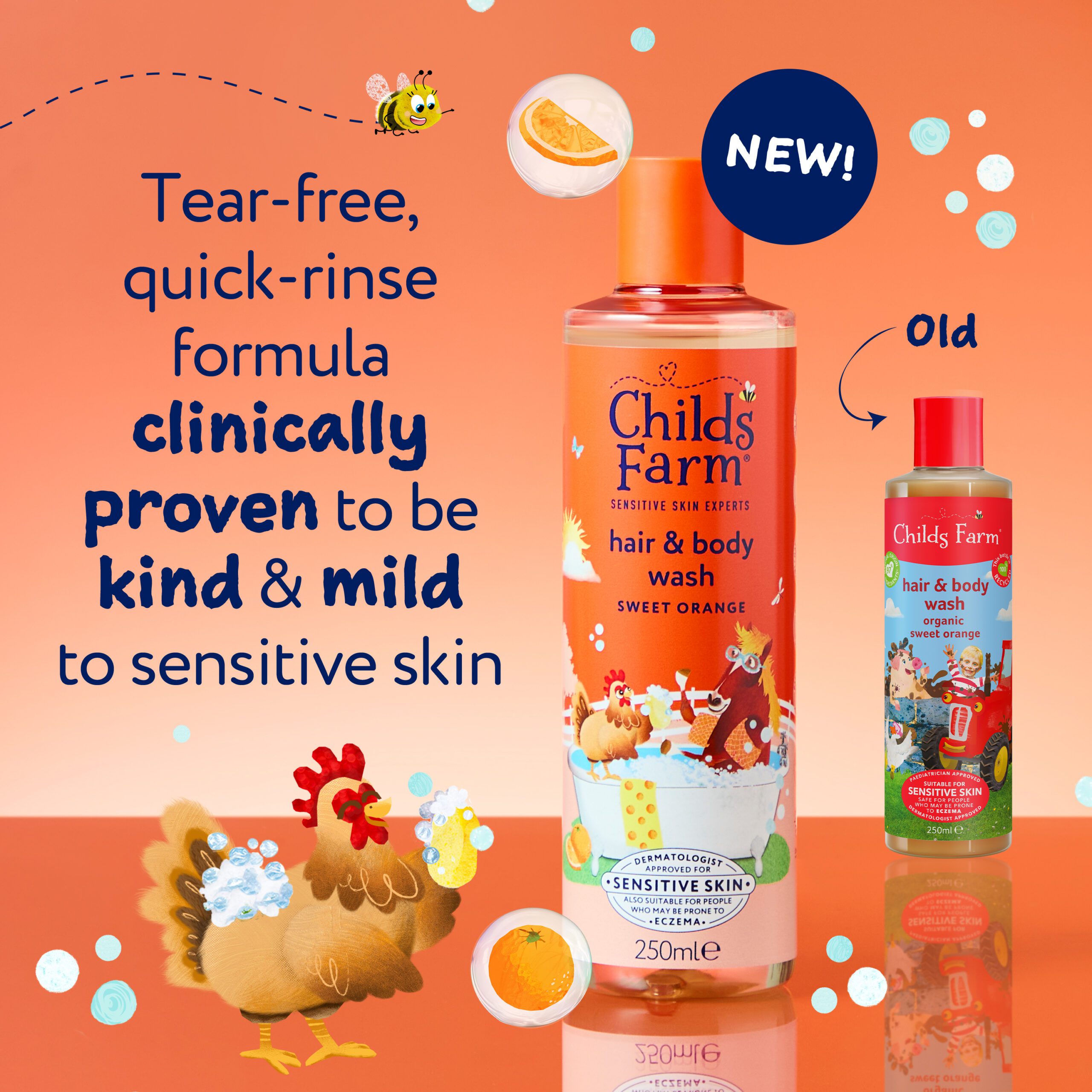 Childs Farm Hair & Body Wash, Sweet Orange 250ml