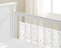 Breathable Baby Mesh Cot Liner - Grey Stars