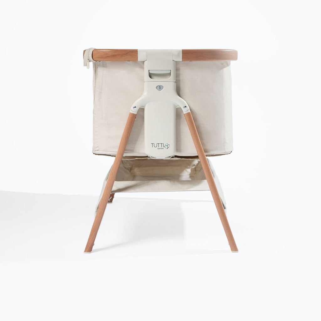 Tutti Bambini CoZee Bedside Crib - Scandinavian walnut / Ecru