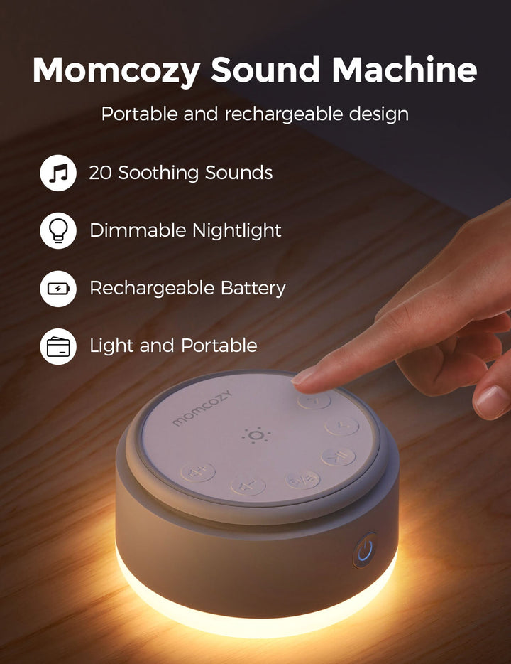 Momcozy Baby Sound Machine - Long Battery Life (Warm Light)