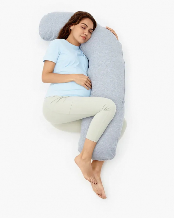 Momcozy J-Shaped Pregnancy Body Pillow