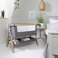 Tutti Bambini CoZee Bedside Crib - Oak/ Charcoal