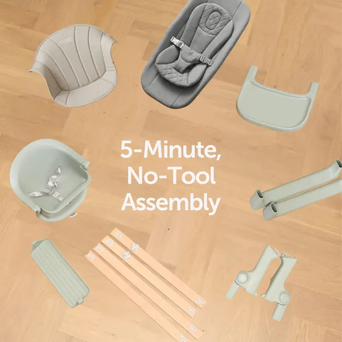 Baby Elegance Mash Highchair Bundle - Sage
