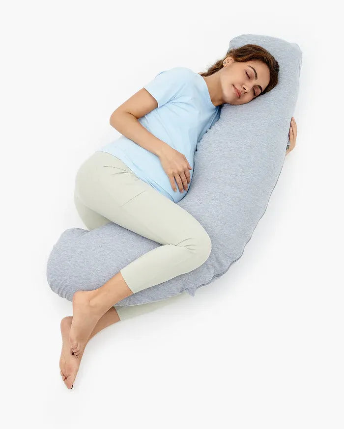 Momcozy J Shaped Maternity Body Pillow - Grey