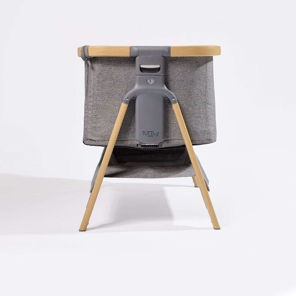Tutti Bambini CoZee Bedside Crib - Oak/ Charcoal