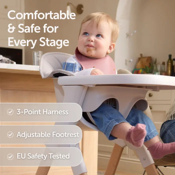 Baby Elegance Mash Highchair Bundle - White