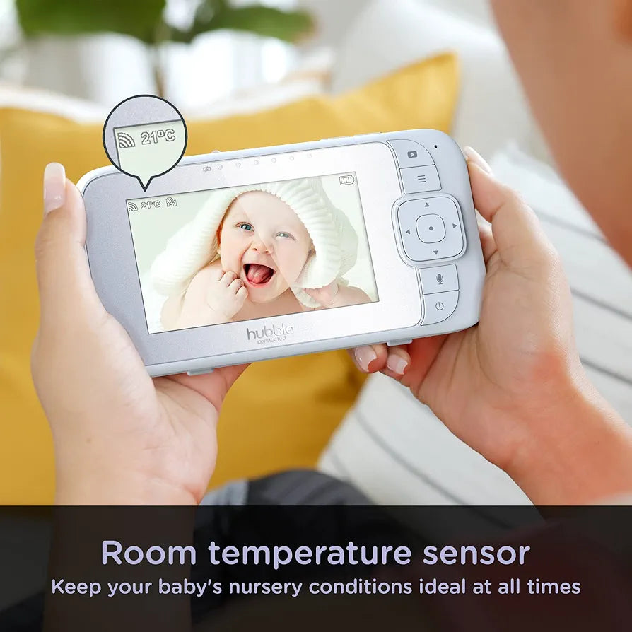 Hubble Connected Nursery View Select 4.3" Video Baby Monitor with Pan Tilt and Zoom