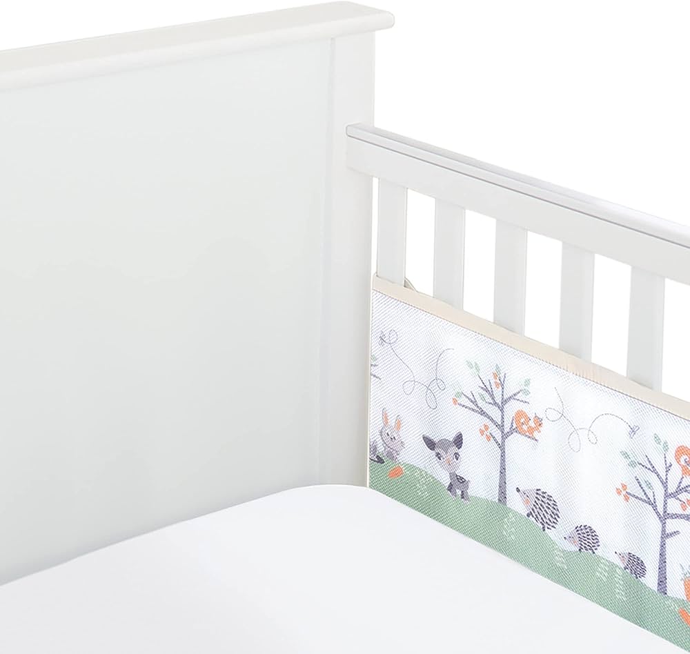 Breathable Baby Mesh Cot Liner - Woodland Walk