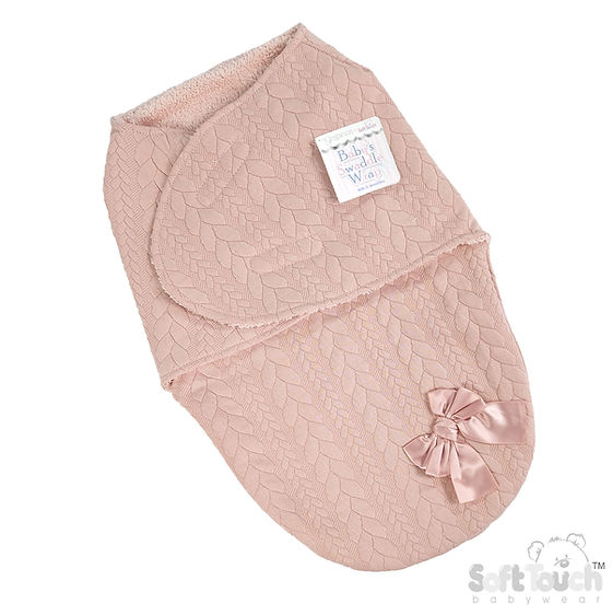 Elegance by Soft Touch Baby Swaddle Wrap - Pink