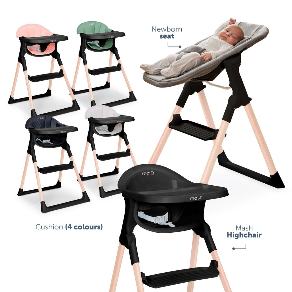 Baby Elegance Mash Highchair Bundle - Sage