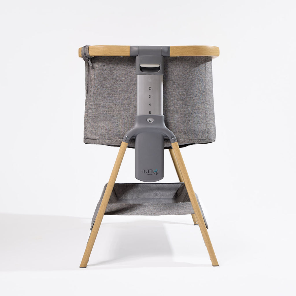Tutti Bambini CoZee Bedside Crib - Oak/ Charcoal