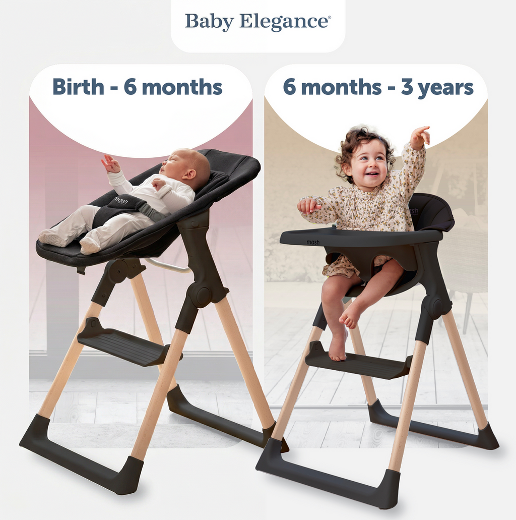 Baby Elegance Mash Highchair Bundle - Black