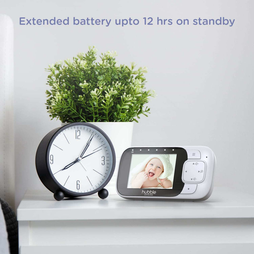Hubble Connected Nursery Pal Essentials 2.8" Video Baby Monitor - White