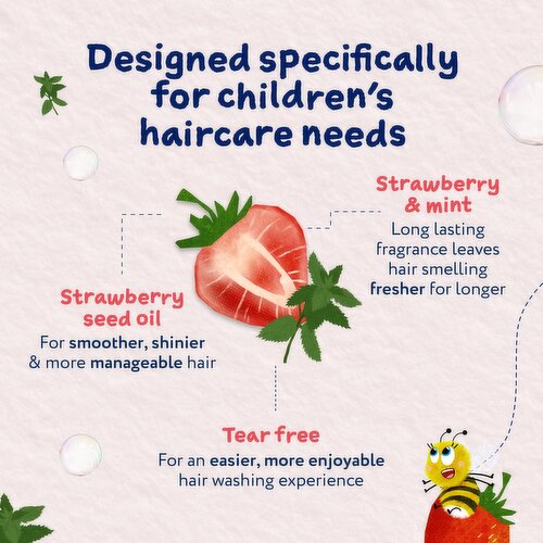 Childs Farm Tangle-Taming Conditioner 250ml, Strawberry and Mint, Kids Tear Free Formula